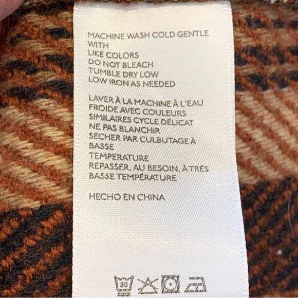 Urban Outfitters BDG Brown Plaid Shirr Jacket Size Small - Picture 6 of 9